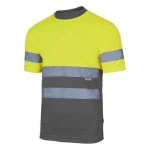 CAMISETA-TECNICA-BICOLOR-AV-gris-amarillo-fluor